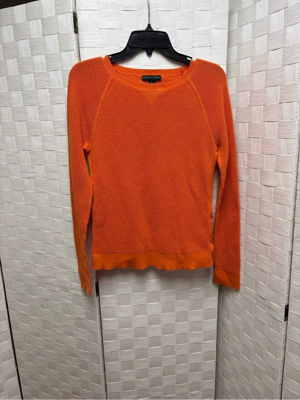 Lauren Jeans Co. Orange Knit Crewneck Sweater - Women Small